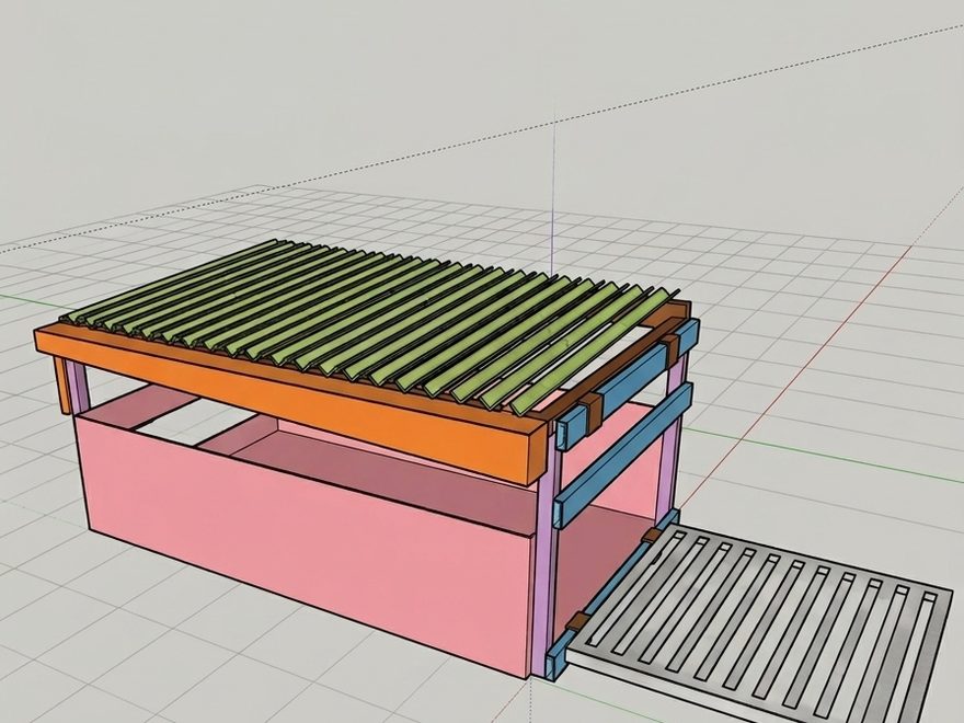 Modelo 3D de una estructura antes de fabricarla